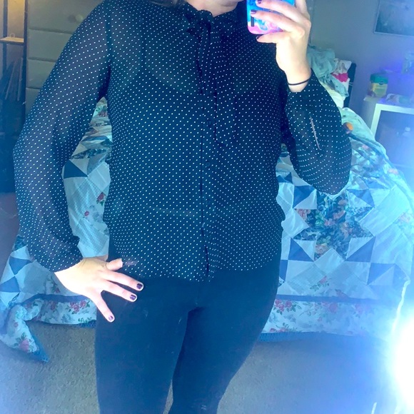 polka dot blouse - Picture 1 of 2